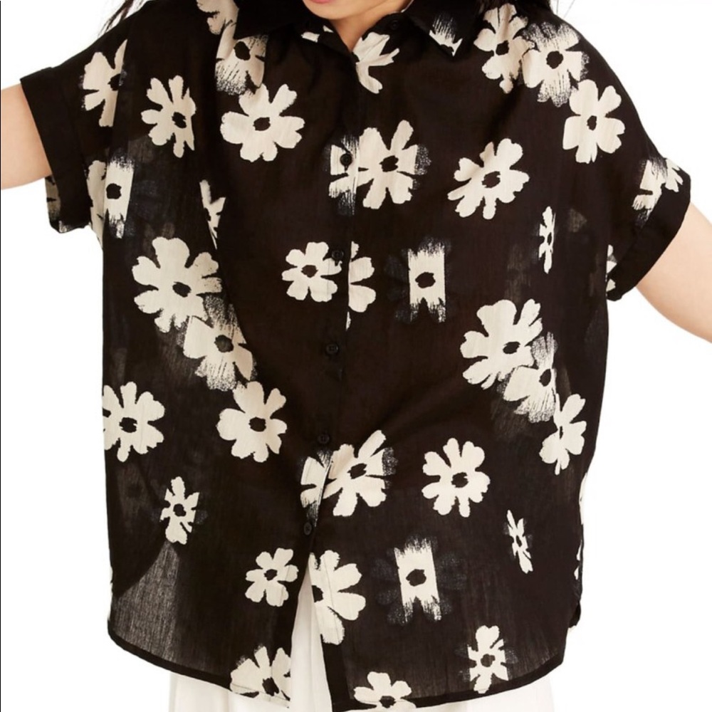 Madewell central floral print shirt
